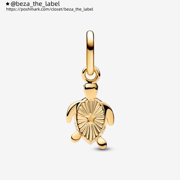 Pandora Green Turtle Mini Dangle Charm - Picture 2 of 5